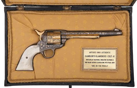 Cased Custom Engraved Black Powder Colt Single Action Army Revolver