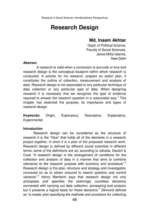 how to write a research design example
