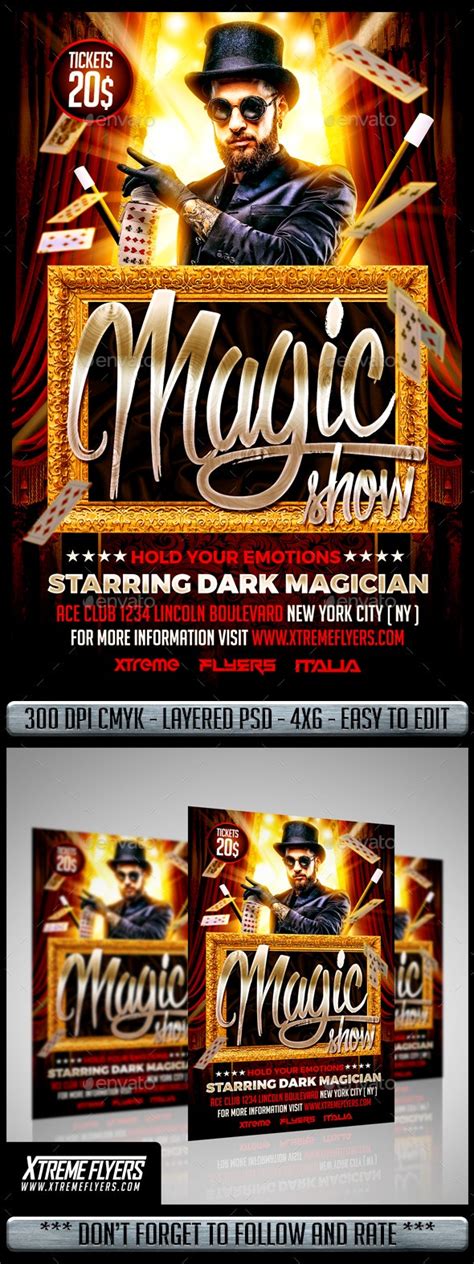 Magic Show Flyer Print Templates Graphicriver