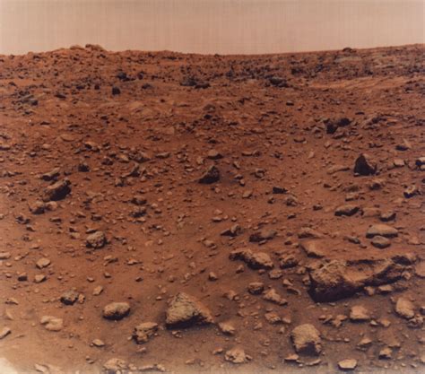 The First Color Photograph Taken On The Surface Of Mars The Red Planet
