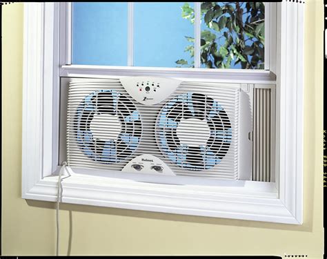 Holmes Hawf2043 Dual Blade Twin Window Fan With One Touch Thermostat