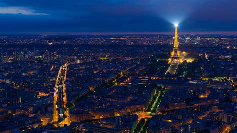 Paris Skyline At Night Wallpaper Backiee