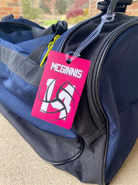 Volleyball Bag Tags Personalized Lineup Cards