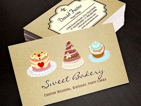 Make sure your cake shop has the best chance of success with designcap's powerful cake business cards. Wedding Birthday Cakes Business Card Template | Bakery ...