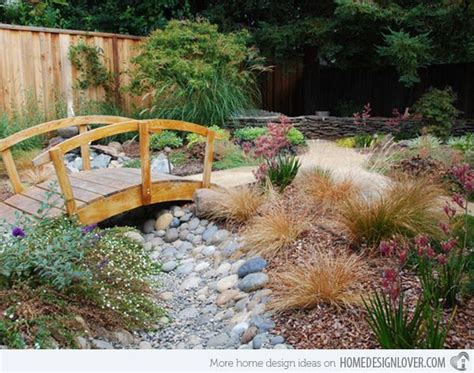 15 Whimsical Wooden Garden Bridges Rock Garden Garden Bridge Backyard