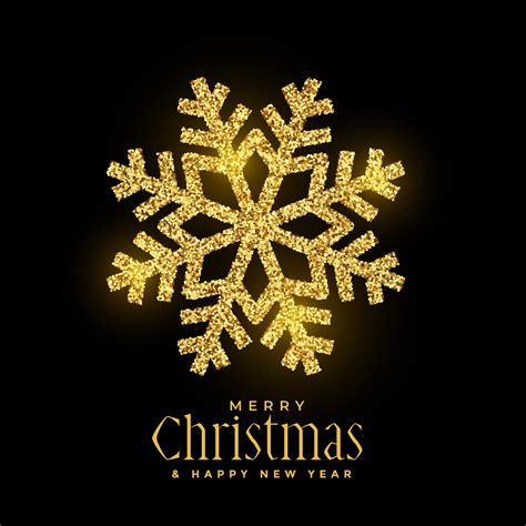 Golden Glitter Snowflakes Christmas Background Download Free Vector