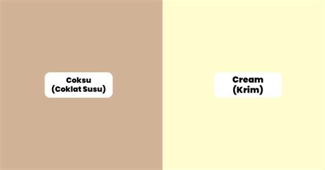 Perbedaan Warna Coklat Susu Coksu Dan Cream Simak Gambarnya