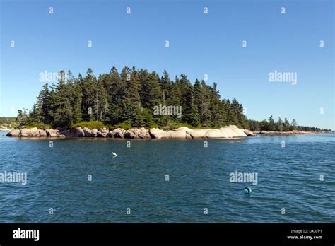Tiny Island Mistake Harbor Down East Maine Stock Photo Alamy
