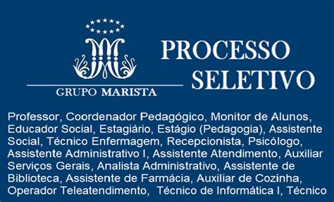 grupo marista abre inscrições para processo seletivo 2022 veja como se inscrever