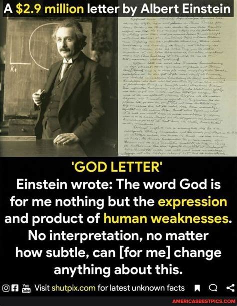 A 2 Million Letter By Albert Einstein God Letter Einstein Wrote The