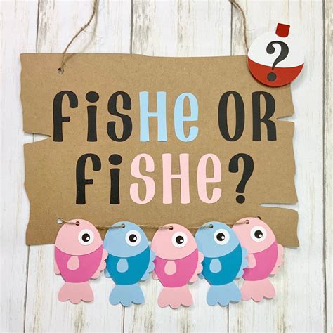 Fishing Gender Reveal Sign Etsy Gender Reveal Party Theme Fishing