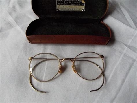 antique eyeglass glasses ao american optical ful vue 1 10 12k gold f steampunk glasses