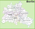 Berlin areas map - Berlin districts map (Germany)