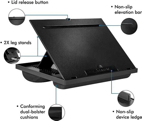 Sg Stock Lapgear Ergo Lap Desk With 20 Adjustable Angles Black