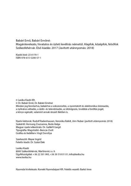 Magánlevelezés, hivatalos és üzleti levélírás németül