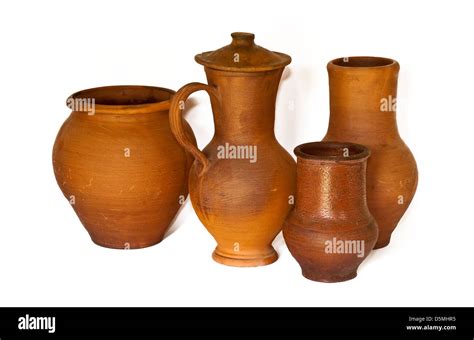 Ancient Pottery Made From Clay Stock Photo Alamy