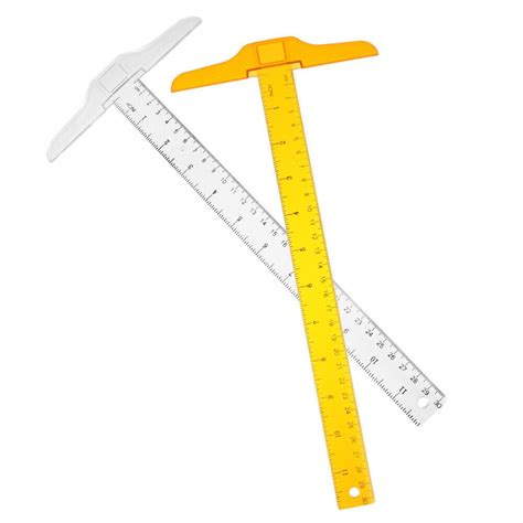 2 Pcs Measuring Ruler Drafting Ruler T Square Ruler T Shape Ruler For