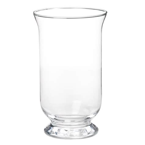 Glass Hurricane Vase Classic Clear 18x30cmh
