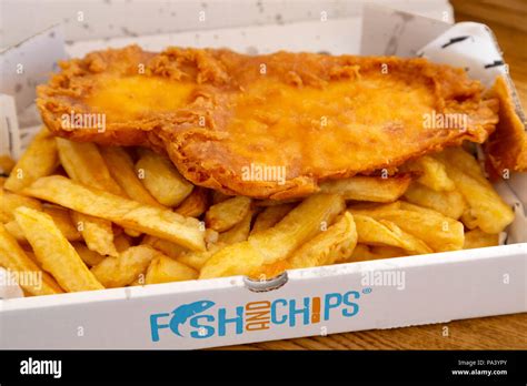 Fish And Chips Served At Tynemouth In England The Dish Is Traditional