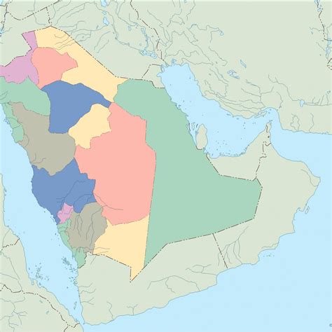Saudi Arabia Blind Map Eps Illustrator Map Vector World Maps