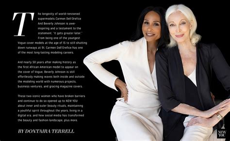 Carmen Dell Orefice And Beverly Johnson On Aging Gracefully Timeless Style And Living Life On