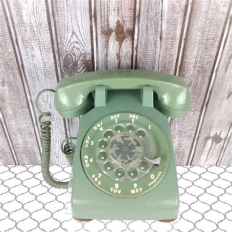 Vintage Bell System Rotary Home Telephone Avocado Green Western