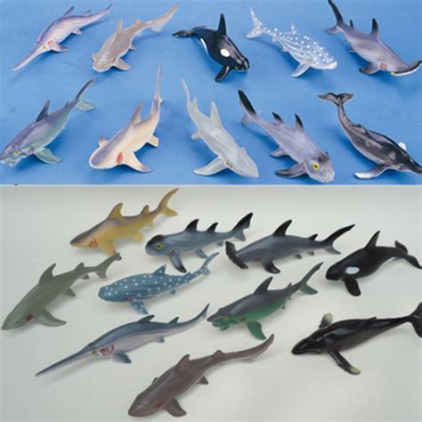 10 Pcslot Soft Plastic Big Sharks Model Set 15 20cm Pvc Sea Life Shark