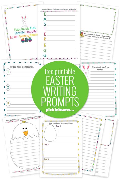 I cannot believe how fast the spring is here are some easter writing freebies for you. Free Printable Easter Writing Prompts for Kids - Picklebums