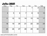 calendario de julho 2021 - Atividades para a Educação Infantil ...