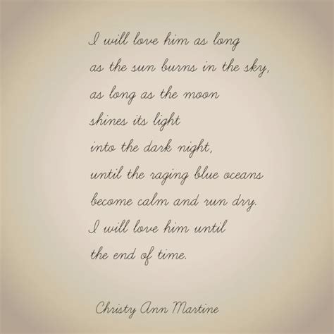 Love Poems Until The End Of Time By Christy Ann Martine Romance
