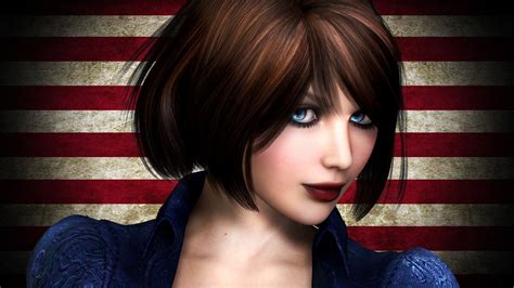 Wallpaper Elizabeth, BioShock Infinite, blue eyes girl, short hair 1920x1080 Full HD 2K Picture ...