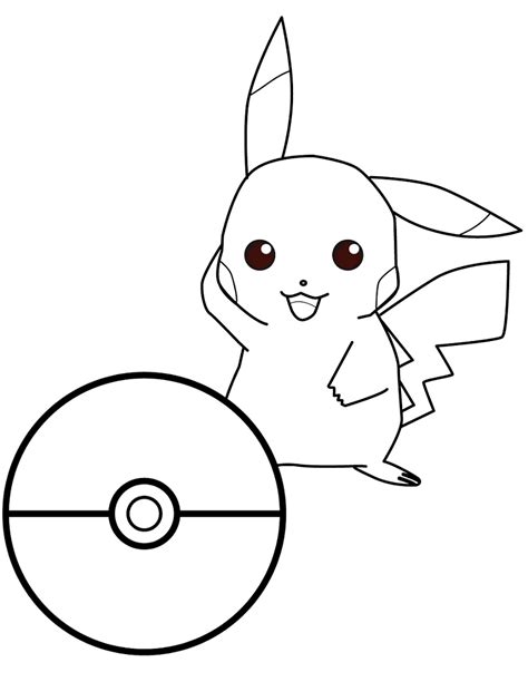 Pikachu With 3 Stars Coloring Page Anime Coloring Pages