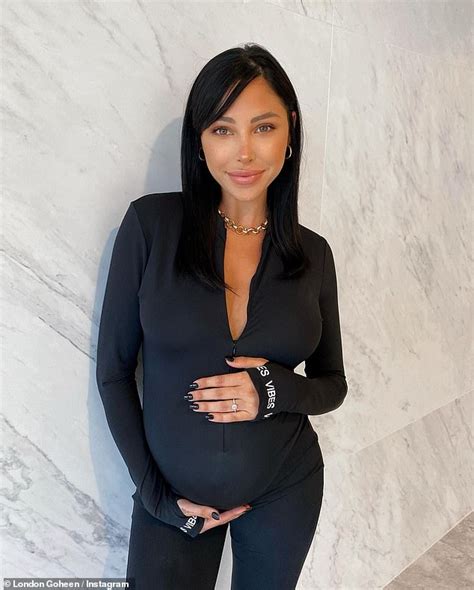 heavily pregnant london goheen shares video of her unborn son moving around in her belly