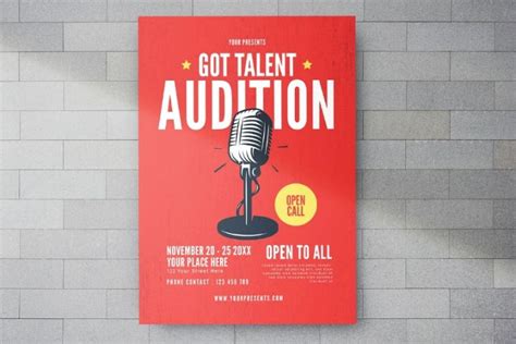 15 Free Talent Show Flyer Template Download Graphic Cloud