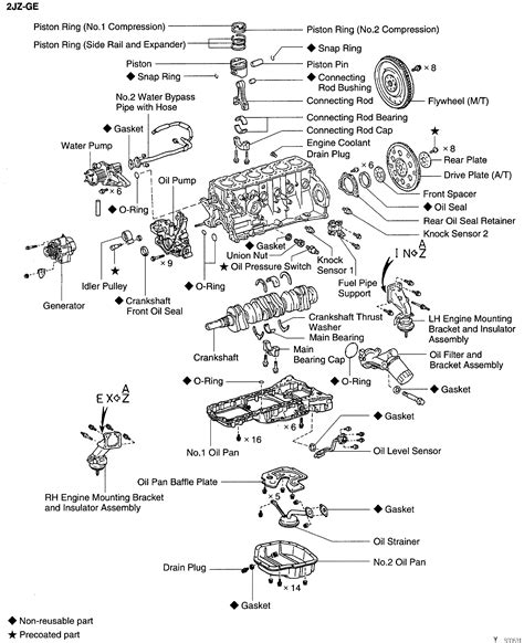 Toyota Supra Jza80 2jz Ge Engine Cylinder Block Components