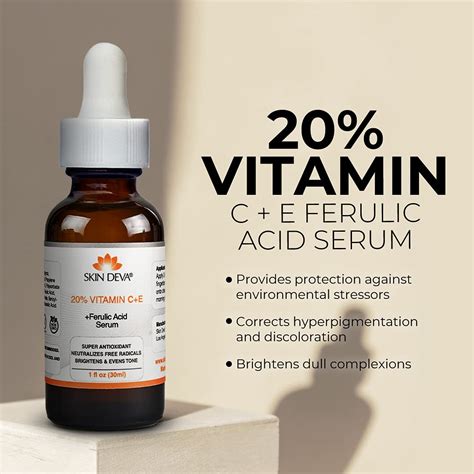 Skin Deva 20 Vitamin C Serum For Face With Vitamin E Plus Ferulic Acid