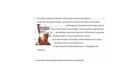 America The Story Of Us Ww2 Worksheet Answers - Story Guest