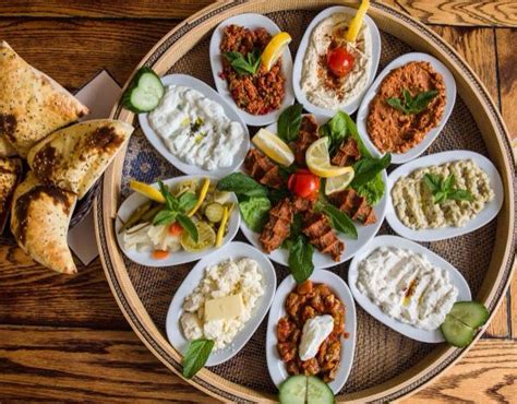 turkish mezze platter comida mediterránea comida cocina griega