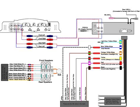 Toyota matrix radio wiring diagram. 4ch Amp Wiring Diagram