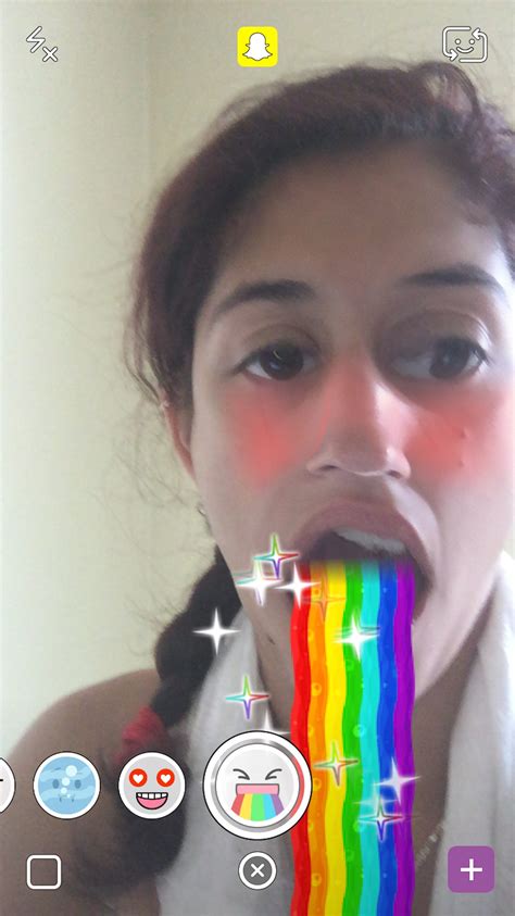 Snapchats Puking Rainbow Face Lens Is Back And We Are All So Hashtag Blessed