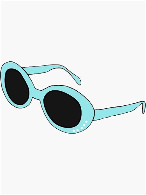 Blue Clout Goggles Sticker By Ruhang Redbubble