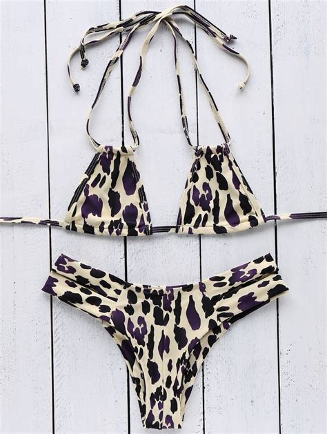 Leopard Print Bandage Bikini Set Leopard Moda Praia Biquini Moda