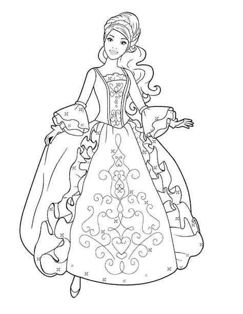 Fancy Dress Coloring Pages At Free Printable