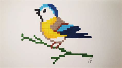Pixel Art Facile Cute Bird Drawing Very Easy Pixel Art Unicorn
