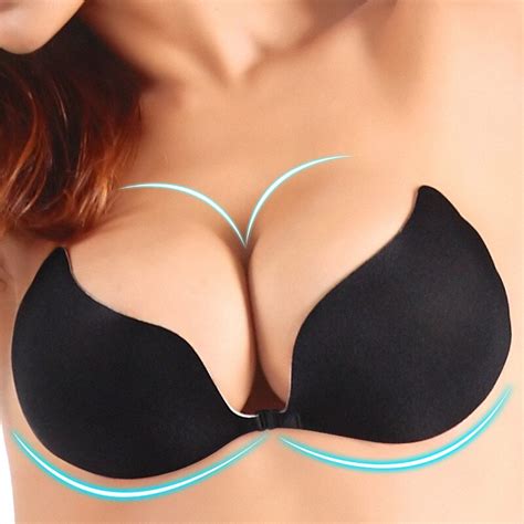 the 2016 women with beautiful nipples invisible bras silica gel invisible bra push up thickening