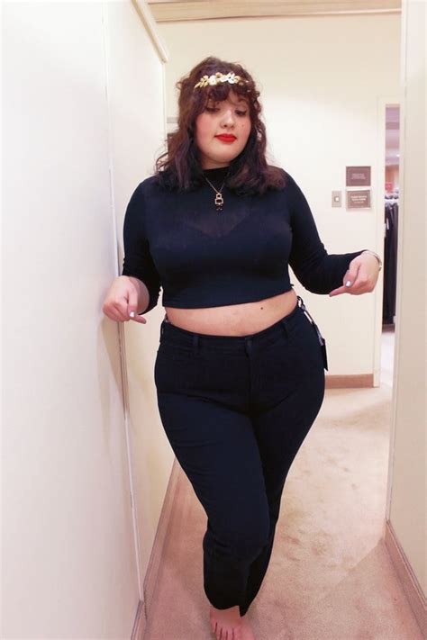 Nydj Plus Size Model Compares Different Pairs Of Size 16 Jeans