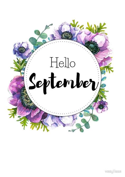 Hello September Monthly Cover For Planners Bullet Journals By