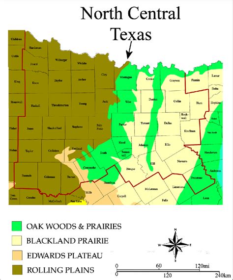 Map Of The North Central Texas Region And Biotic Regions Download Scientific Diagram