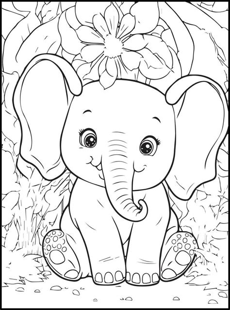 Cute Animals Coloring Pages For Kids 17382425 Vector Art At Vecteezy