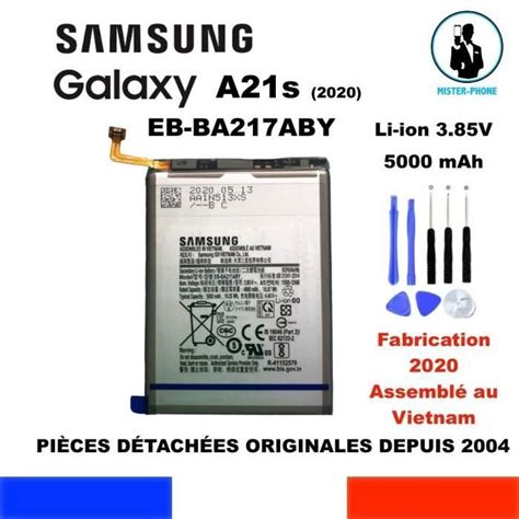 Batterie Origine Samsung Galaxy A21s 2020 Eb Ba217aby 5000mah Sm A217